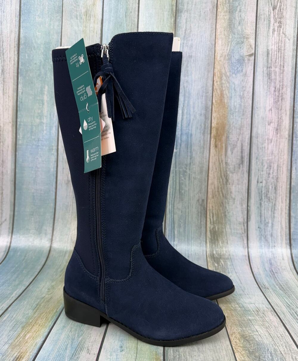 Sporto Christie 2 Blue Suede Boots NEW Waterproof Tall Boots Women's Size 6